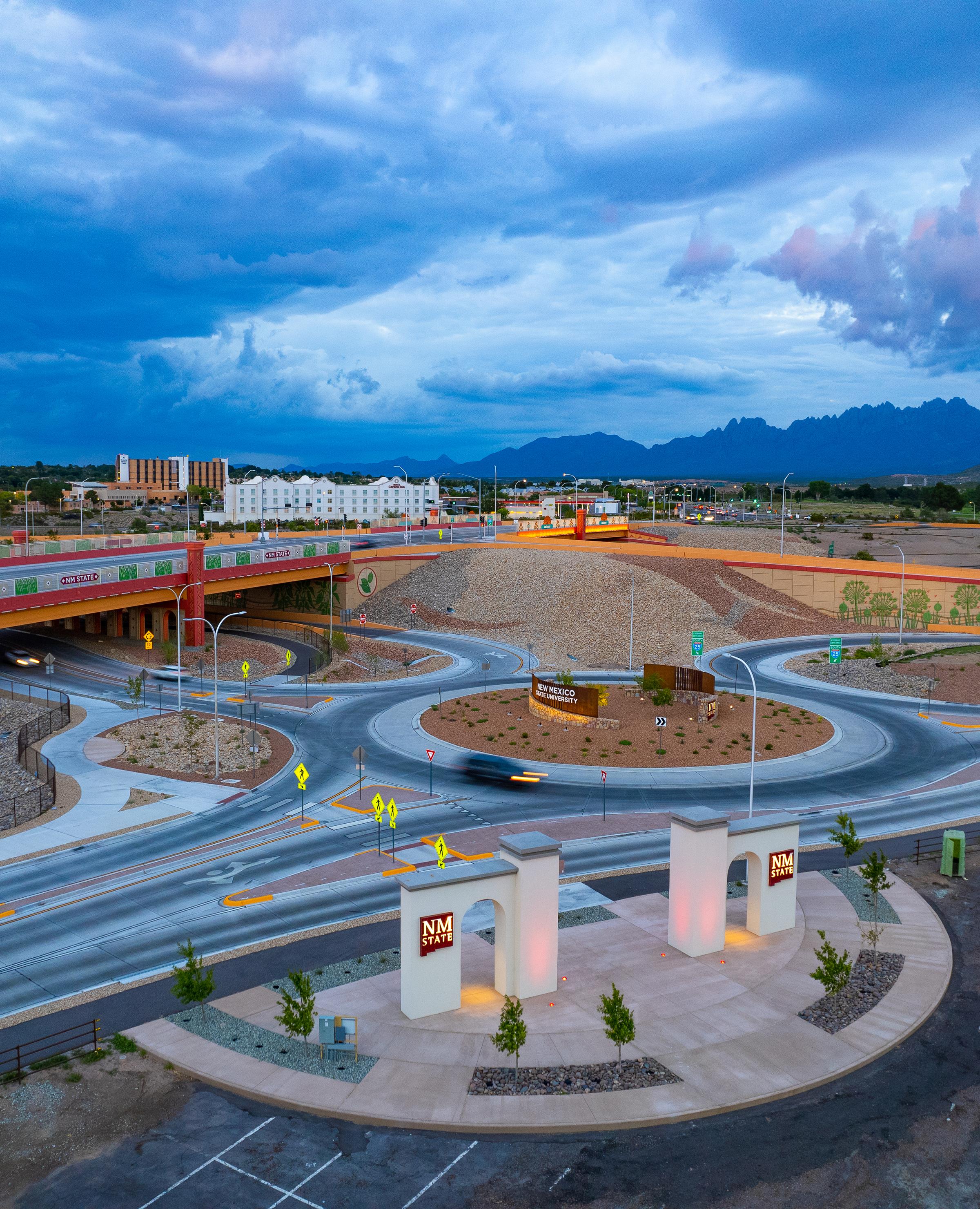 An arial view of NMSU Las Cruces campus